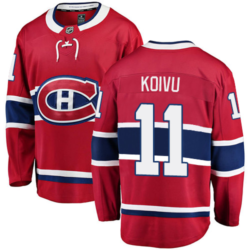 Kinder Montreal Canadiens Eishockey Trikot Saku Koivu  #11 Breakaway Rot Fanatics Branded Heim